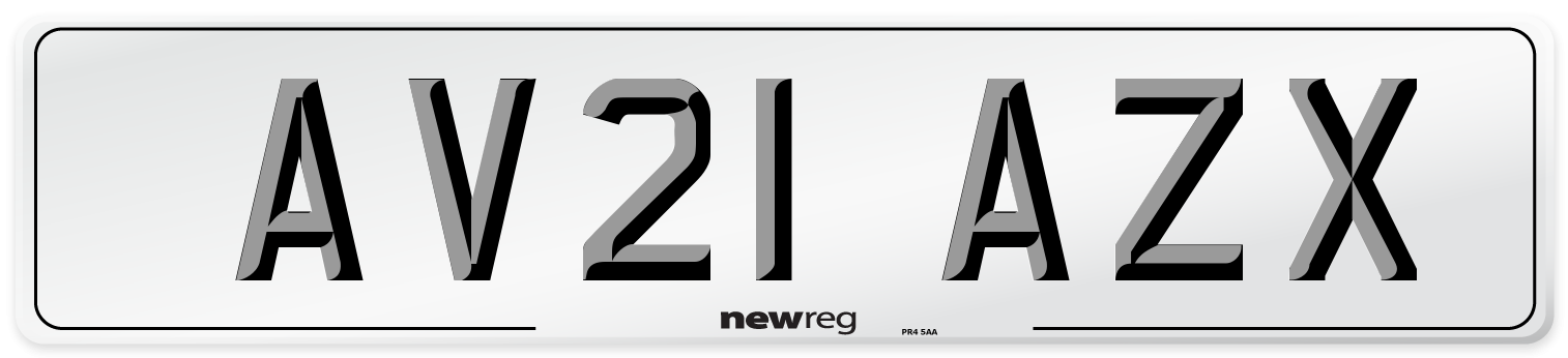 AV21 AZX Number Plate from New Reg
